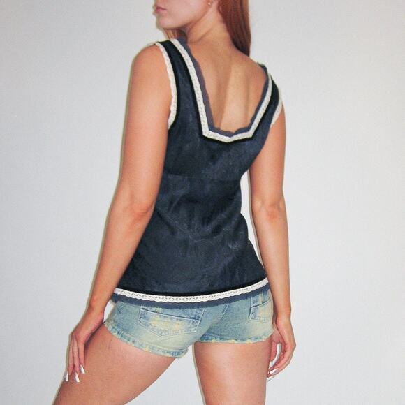 THE LIMITED Vintage Y2K Silk Crochet Sleeveless V-neck Camisole Tank - Picture 2 of 10